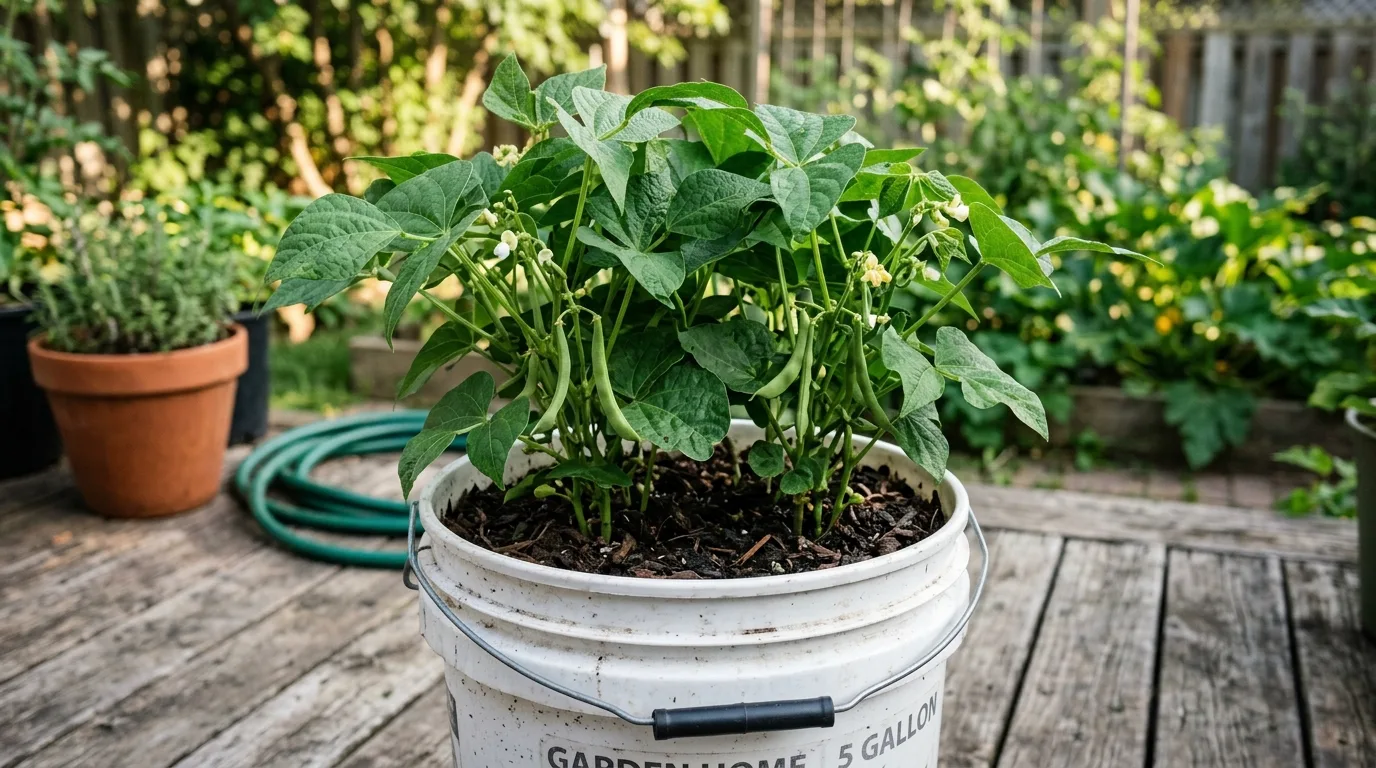 Bush Beans in a Bucket